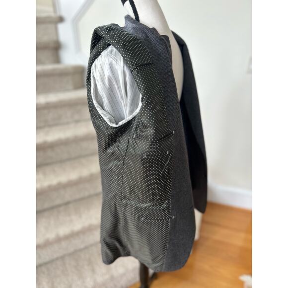 Jigsaw Grey/Black Micro Houndstooth Virgin Wool Blazer - Picture 9 of 10